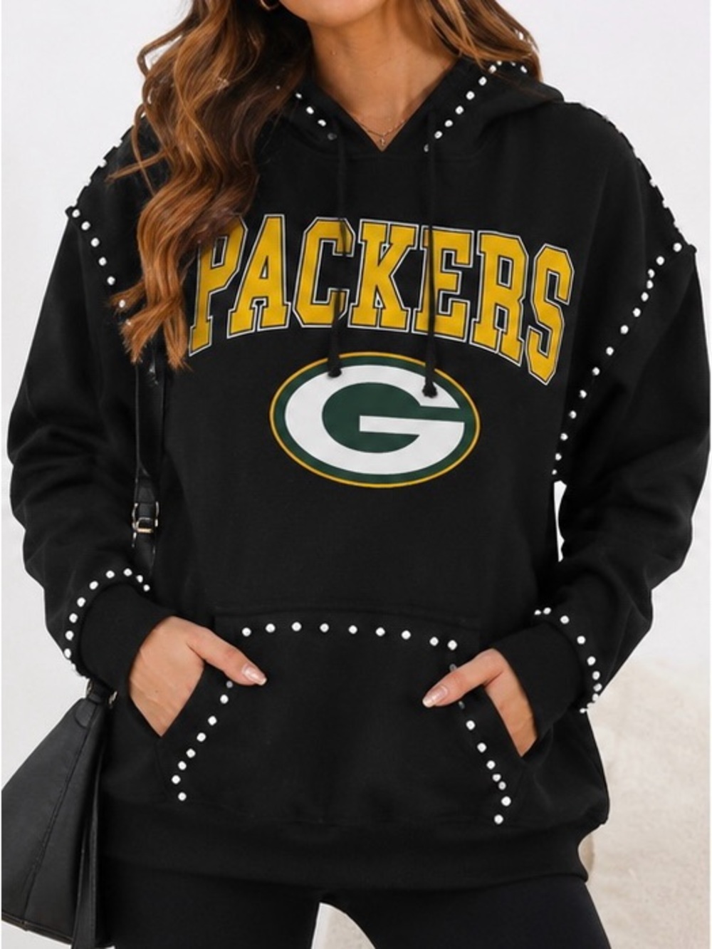 Green Bay Packers Gameday Couture “Catch the Vibe” Studded Hoodie